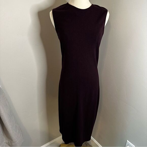 [Vince] Plum Purple Midi Sheath Dress - Size Medium - Picture 1 of 7
